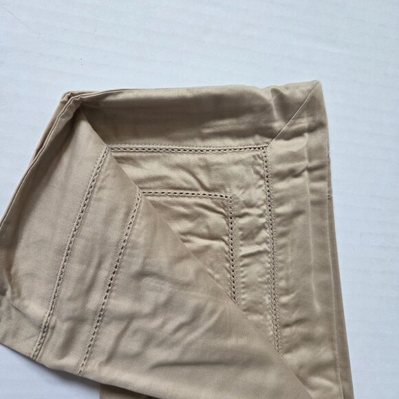 Bloomingdales 1872 Euro Pillow Shams Set 2 Camel Tan 700 Thread Count 26X26 NEW - Picture 8 of 8